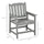 Plastic Patio Chairs, Outdoor Dining Chair with Armrests and Slatted Back, Outdoor Armchair for Lawn, Garden, Poolside, Backyard, Gray