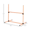 6 Piece Dog Agility Starter Kit Speed and Agility Equipment High Jump Hurdle Bar Set with Adjustable Height Carry Bag Whistle Orange