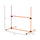 6 Piece Dog Agility Starter Kit Speed and Agility Equipment High Jump Hurdle Bar Set with Adjustable Height Carry Bag Whistle Orange