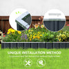 8.5x3ft Metal Raised Garden Bed, DIY Large Steel Planter Box, No Bottom w/ A Pairs of Glove for Backyard, Grey