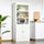 72" Kitchen Buffet with Hutch, Kitchen Pantry Cupboard with 2 Door Cabinet, and 2 Adjustable Shelves, White