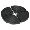 4-Piece 175lb Cantilever Patio Umbrella Base Weights for Offset Hanging Umbrella, HDPE Water or Sand Filled Umbrella Weights for Cross Base Stand, Black