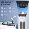 40" Portable Oscillating Air Cooler Fan, 3-In-1 Standing Fan Cooler with Humidifier, 3 Modes, 8H Timer, Remote, LED Display, White