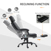 High-Back 6-Point Vibration Massaging Office Chair with 5 Modes, Headrest, Padded Seat, Wheels, Retractable Footrest, Black