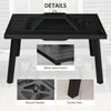 34" Outdoor Fire Pit, Portable Wood Burning Firepit Table, Barbecue Grill with Spark Screen, Poker, and Rain Cover for BBQ, or Camping
