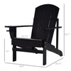 Oversized Adirondack Chair, Outdoor Fire Pit and Porch Seating, Classic Log Lounge for Patio, Backyard, Garden, Lawn, Deck, Black