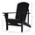 Oversized Adirondack Chair, Outdoor Fire Pit and Porch Seating, Classic Log Lounge for Patio, Backyard, Garden, Lawn, Deck, Black