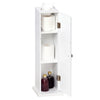 Small Bathroom Storage 26" Modern Country Vertical Bathroom Storage Cupboard Cabinet Narrow Bathroom Cabinet White