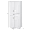Modern Kitchen Pantry Freestanding Cabinet Cupboard with Doors and Shelves  Adjustable Shelving  White