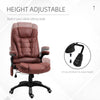 Ergonomic Vibrating Massage Office Chair High Back Executive Heated Chair with 6 Point Vibration Reclining Backrest Padded Armrest, Red