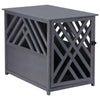 Wood Dog Crate Small Dog Cage Furniture Style Dog Kennel Lattice for Indoor Use with a Unique Slant Aesthetic Design