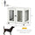 Dog Crate Furniture with Water-resistant Cushion, Dog Crate End Table with Double Doors, Indoor Pet Crate for Small Medium Dogs, White