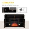 Electric Fireplace TV Stand for TV's up to 50" Flat Screen, Living Room Media Entertainment Console with Doors, Shelves, Espresso