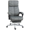 High-Back Office Chair Computer Desk Chair with Footrest Reclining Function and Adjustable Height Gray