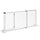 Adjustable Wooden Pet Gate Freestanding Dog Barrier Fence Doorway 3 Panels Safety Gate w/ Lockable Door, White 44.5"-65.25"x14.25"x28"