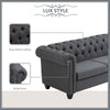 2-Seater Oversize Loveseat Linen Fabric Sofa Couch 73 Inches with Rubberwood Legs & Rolled Arms for Living Room, Grey