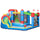 6-in-1 Inflatable Water Slide Bounce House, Kids Castle Bounce House Includes Slide, Trampoline, Pool, Water Gun, Climbing Wall, Throwing Wall with Carry Bag, Repair Patches