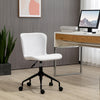 Home Office Chair, Swivel Task Chair with Adjustable Height and Armless Design for Small Space, Living Room, Bedroom, Light Grey