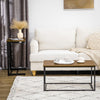 Industrial Style Nesting Tables Set of 2 w/ Metal Frame for Living Room