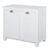Laundry Organizer Bathroom Storage Cabinet Freestanding Furniture with 2 Tilt Out Hamper