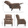 Wingback Heated Vibrating Accent Sofa Vintage Upholstered Massage Recliner Chair Push-back with Remote Controller, Brown