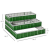 47''x47''x25'' 3 Tier Raised Garden Bed, Metal Elevated Planer Box Kit w/ A Pairs of Glove for Backyard, to Grow Vegetables, Herbs, Green