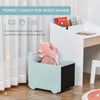 s Kids' Storage Cabinet, Organize Books, Toys, and Crafts, Safely Transport With Included Wheels, Blue 18.5"L x 13.75"W x 18"H