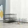 Pet Playpen with Door, Small Animal Cage, for Guinea Pigs, Chinchilla, Indoor and Outdoor Use, 69"L x 41.5"W x 27.5"H, Black