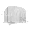 10' x 7' x 7' Walk-in Tunnel Greenhouse, Outdoor Plant Nursery with Quality PE Cover, Zipper Doors and Mesh Windows, White