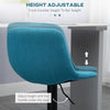 Adjustable Bar Stools, Swivel Bar Height Chairs Barstools Padded with Back for Kitchen, Counter, and Home Bar, Set of 4, Blue