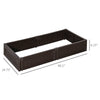 48" x 24" x 8" Raise Garden Bed Kit, Planter Box Above Ground for Flowers/Herb/Vegetables Outdoor Garden Backyard with Easy Assembly, Brown