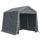 7.9' x 6.6' Garden Storage Tent, Heavy Duty Bike Shed, Patio Storage Shelter w/ Metal Frame and Double Zipper Doors, Dark Grey