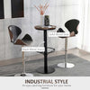 41.5" Rustic Bar table Industrial Metal Pine Wood Top Adjustable Standing Pub Table