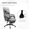 Ergonomic Chair Swivel Chair Executive Adjustable Recliner Desk Chair W/ Retractable Footrest Headrest Lumbar, Light Grey