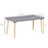 Tray Top Coffee Table Modern Side Table traditional Tea Table with Solid Construction, Versatile Unit and Ample Space, Grey/Natural Wood