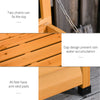 75 Gallon Wooden Deck Box, Outdoor Storage Container with Aerating Gap & Weather-Fighting Finish, Yellow
