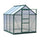 Walk In Greenhouse 6' X 6' X 7' Aluminum Polycarbonate Portable Garden Greenhouse With Rooftop Vent & UV-Resistant Walls Dark Green