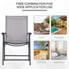 Folding Outdoor Patio Chairs Set of 4 Stackable Portable for Deck, Garden, Camping and Travel