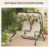 Outdoor Porch Swing Cushions with Seat & Tufted Back, Backrest Ties, Set of 2 Replacement Cushions for Patio Furniture, Beige