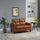 Double Sofa with Armrest 2-Seater Tufted PU Leather Loveseat Pocket Spring Sponge Padded Cushion - Brown