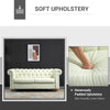 2-Seater Oversize Loveseat Linen Fabric Sofa Couch 73 Inches with Rubberwood Legs & Rolled Arms for Living Room, Cream White