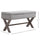 36" Rectangle Fabric Shoe Bench Storage Ottoman with Soft Sponge Cushion, for Living Room, Entryway, or Bedroom, Grey