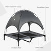 Elevated Portable Dog Cot Cooling Pet Bed With UV Protection Canopy Shade, 36 inch
