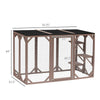 Large Wooden Outdoor Cat Enclosure Catio Cage With 3 Platforms 71" x 32" x 44"