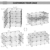 Pet Playpen DIY Small Animal Cage 36 Panels Portable Metal Wire Yard Fence with Door and Ramp for Rabbits, Kitten, Puppy 14" x 14"