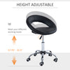 Ergonomic Height Adjustable Hydraulic Rolling Swivel Salon Stool Chair - Black