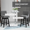Bar Stools, Bar Stools with Backs, Soft Padding Cushion, Wood Legs for Kitchen, Bar, Bar Height Bar Stools