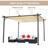 11.5' x 11.5' Retractable Patio Gazebo Pergola with UV Resistant Outdoor Canopy & Strong Steel Frame