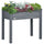 34" Raised Garden Bed, Elevated Wooden Planter Box with Holes for Vegetables, Herb, Flowers for Backyard, Dark Gray