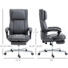 High-Back Massaging Office Chair Reclining Office Chair with Footrest Headrest Swivel Wheels Adjustable Height Gray
